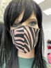 Kép: Rensix Fekete Drapp Tigris Mintás Kétrétegű Textil Maszk