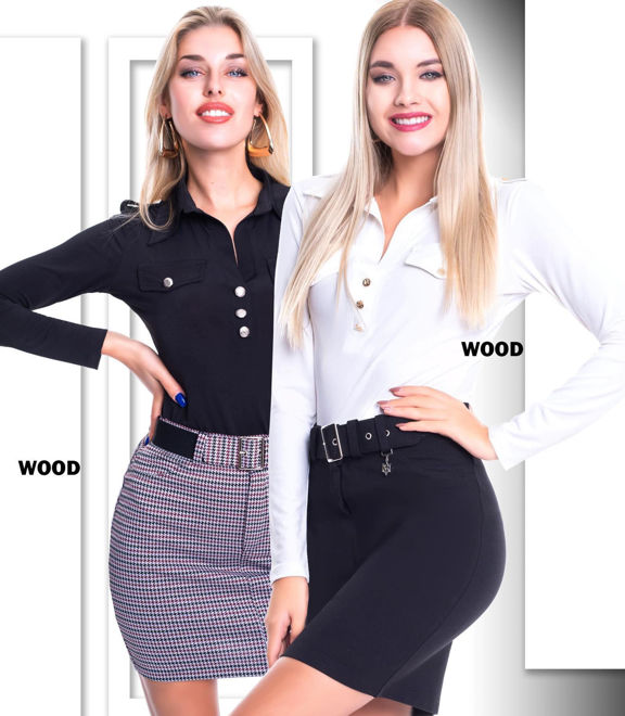 Kép: Mayo Chix Fehér Galléros Arany Gombos Hosszú Ujjú Wood Felső / Ing