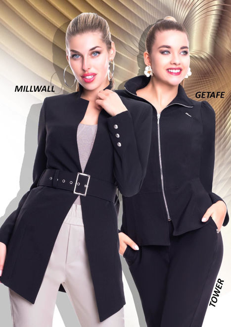 Kép: Bal oldali modell: Mayo Chix Fekete Öves Millwall Blézer / Zakó
