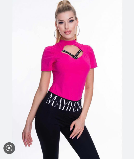 Kép: Mayo Chix Pink Keresztpántos Dekoltázsú Leonore Felső