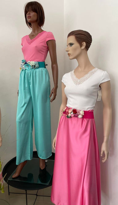 Kép: Pink Szatén Hosszú / Maxi Szoknya