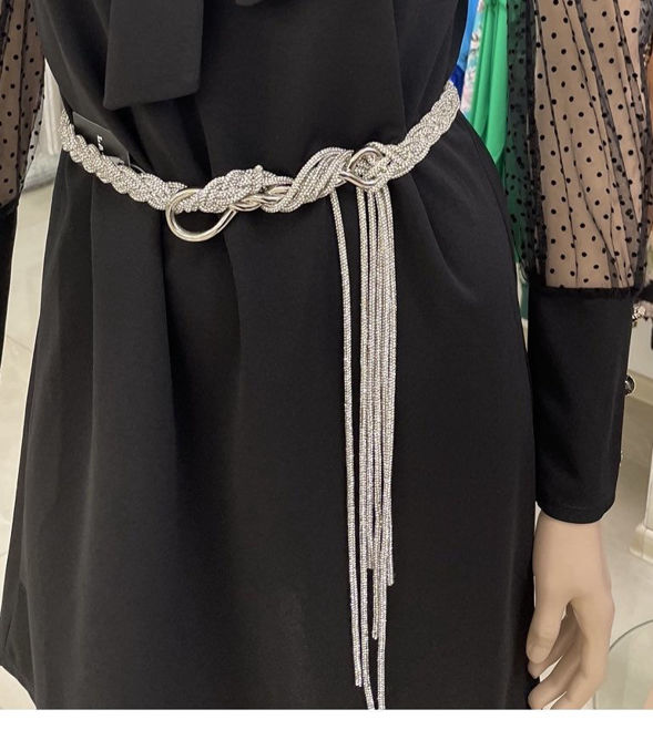 Kép: Ezüst Fonott Alkalmi Öv