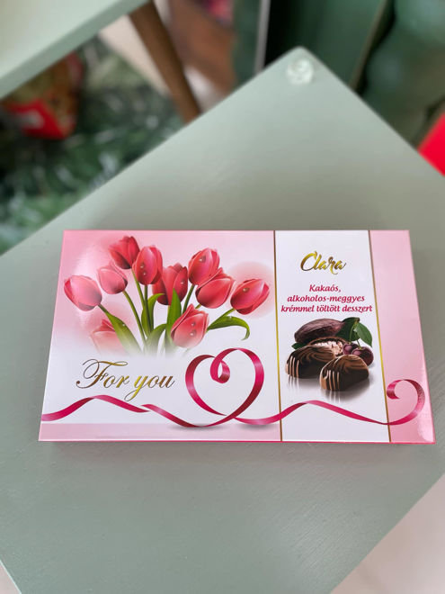 Kép: Clara- For You- Kakaós, Alkoholos- Meggyes Krémmel Töltött Desszert
