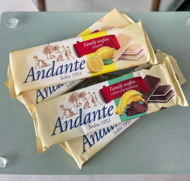 Kép: Andante Kakaós-Banános krémmel töltött keksz