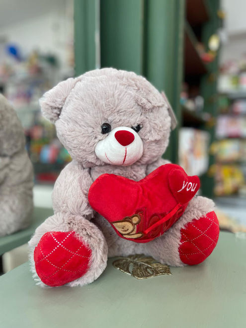 Kép: Szíves plüss maci 30cm