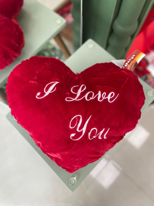 Kép: Szíves I Love You plüss párna