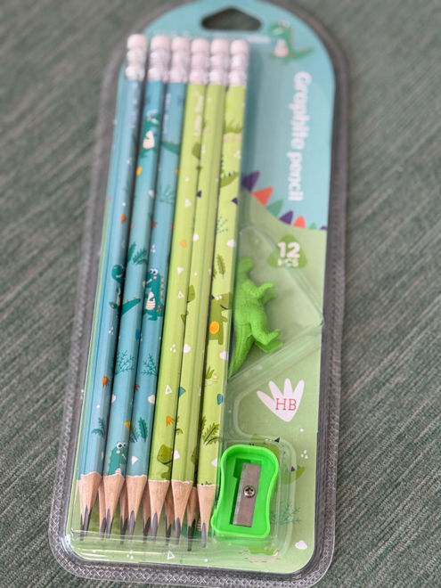 Kép: Dinós Grafit Ceruza Készlet Hegyezővel
