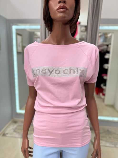 Kép: Mayo Chix Jenna Rózsaszín Köves Felső