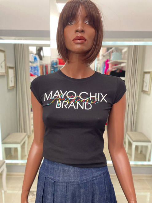 Kép: Mayo Chix Light Fekete Feliratos Felső