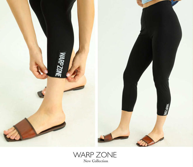 Kép: Warp Zone Fekete Feliratos Leggings