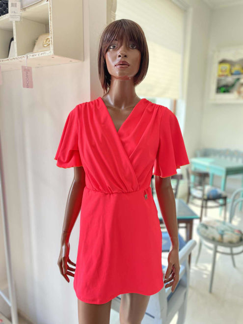 Kép: MissQ Neon Pink Átlapolt Ruha