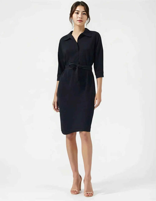 Kép: Warp Zone Fekete Kötős Ruha