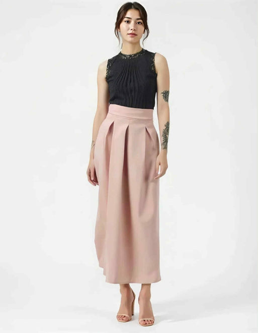 Kép: Fekete Ujjatlan Csipke Felső