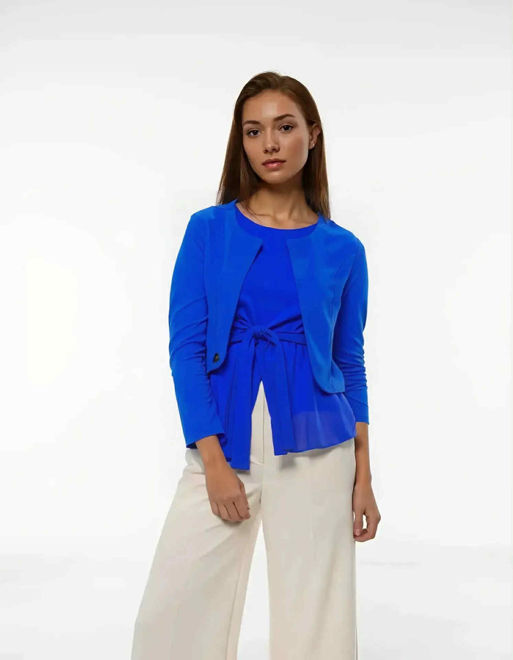 Kép: Királykék 3/4-es Ujjú Bolero / Kiskabát