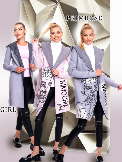 Kép: Mayo Chix Primrose Szürke Kapucnis Kardigán