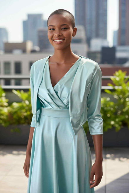 Kép: Menta 3/4-es Ujjú Szatén Bolero / Kiskabát