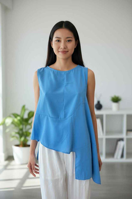 Kép: Kék Aszimmetrikus Lenge Felső