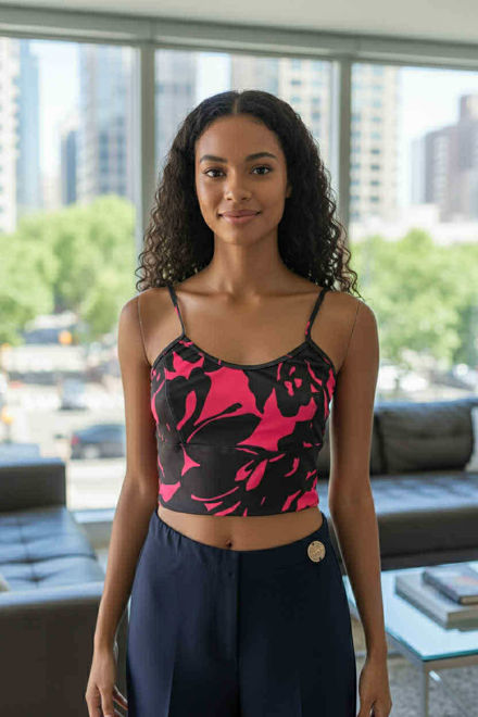 Kép: Pink Fekete Mintás Top