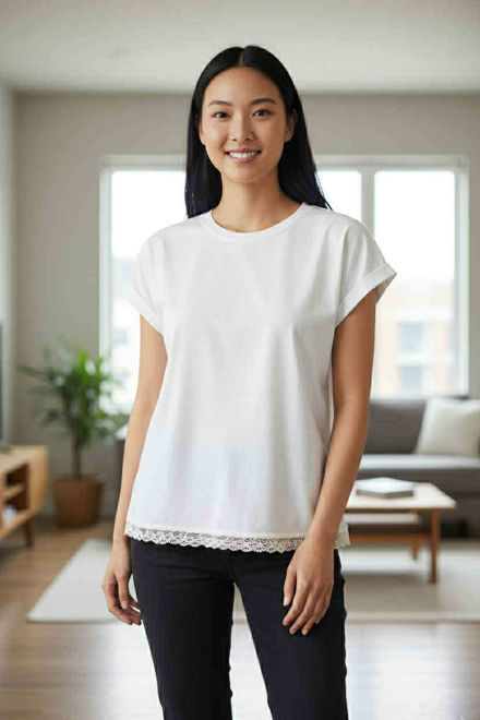 Kép: Fehér Vállán Horgolt Felső