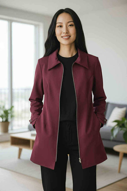 Kép: Envy Burgundi Cipzáros Ruha/Kabát