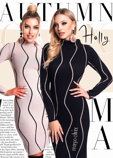 Kép: Mayo Chix Holly Fekete Mintás Ruha