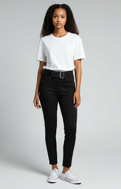 Kép: Blue Nature Fekete Vastag Öves Nadrág