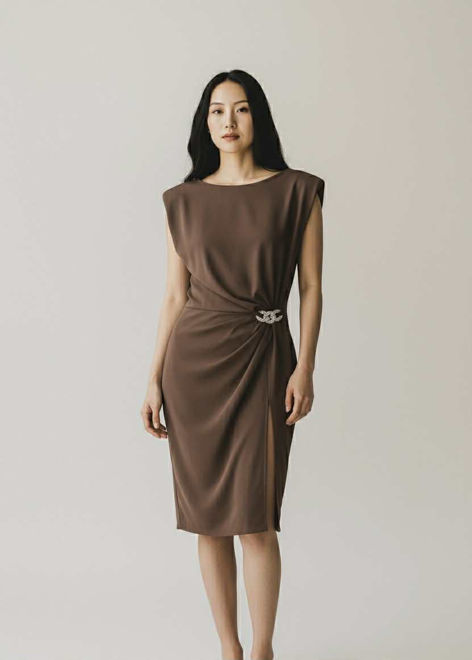 Kép: Barna Ezüst Díszes Alkalmi Ruha