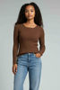 Kép: Barna Kereknyakú Kötött Felső
