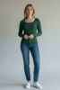 Kép: Mélyzöld Kereknyakú Kötött Felső