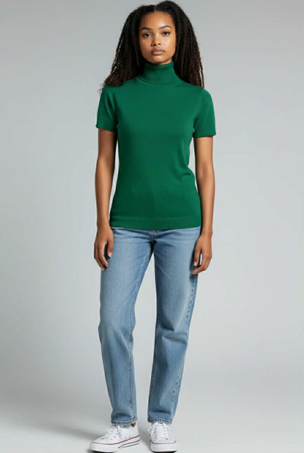 Kép: Zöld Színű Garbós Felső