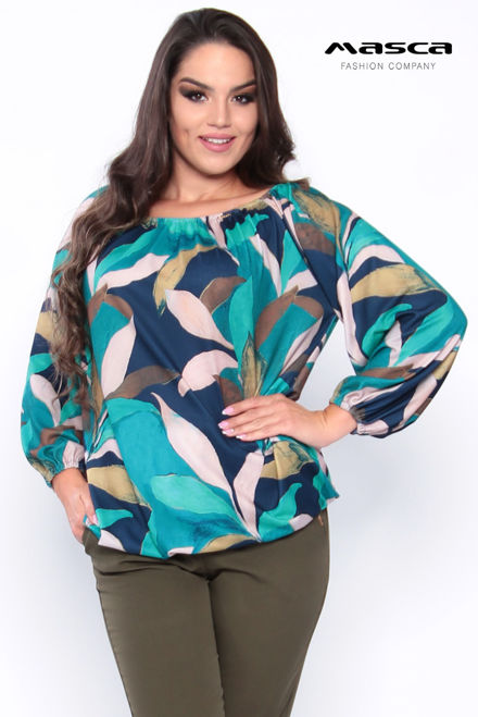 Kép: Masca Kék Levél Mintás Felső