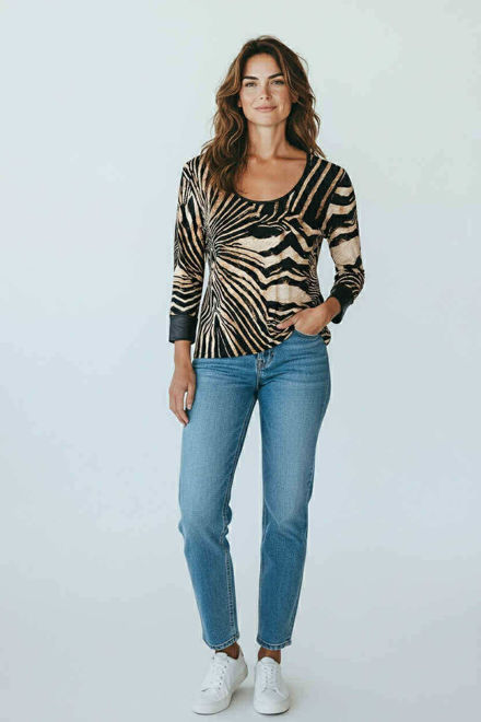 Kép: Masca 3/4 Zebra Mintás Felső