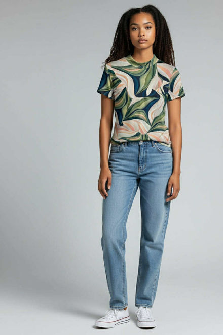 Kép: Masca Színes Mintás Rövid Ujjú Felső