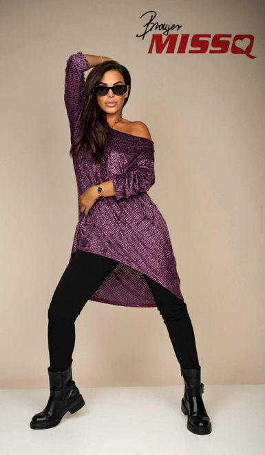 Kép: MissQ Lila Anyagában Mintás Tunika