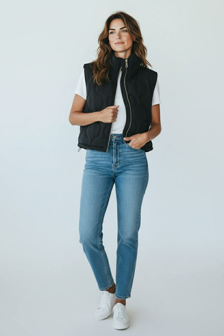 Kép: Fekete Húzott Mellény