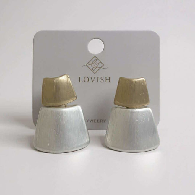 Kép: Ezüst Arany Lógós Fülbevaló