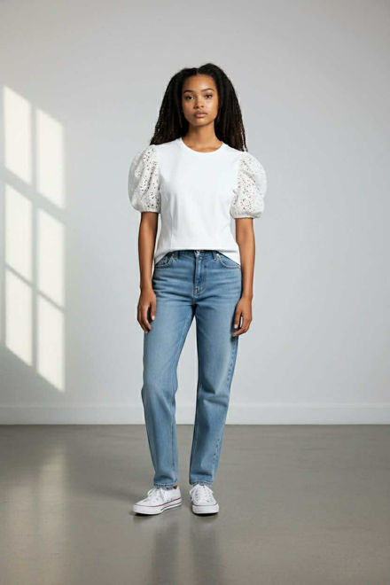 Kép: Envy Fehér Csipke Berakásos Felső