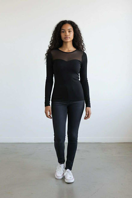 Kép: La Pierre Fényes Tüllös Hosszú Felső