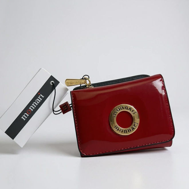 Kép: Piros Arany Cipzáros Lakk Pénztárca